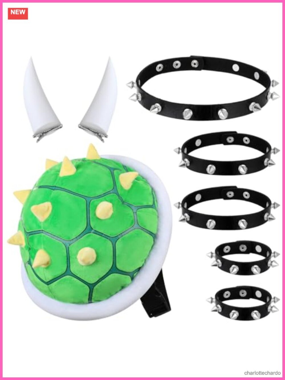 Spiked Turtle Shell Backpack Halloween Costume Accessory Set for Women
